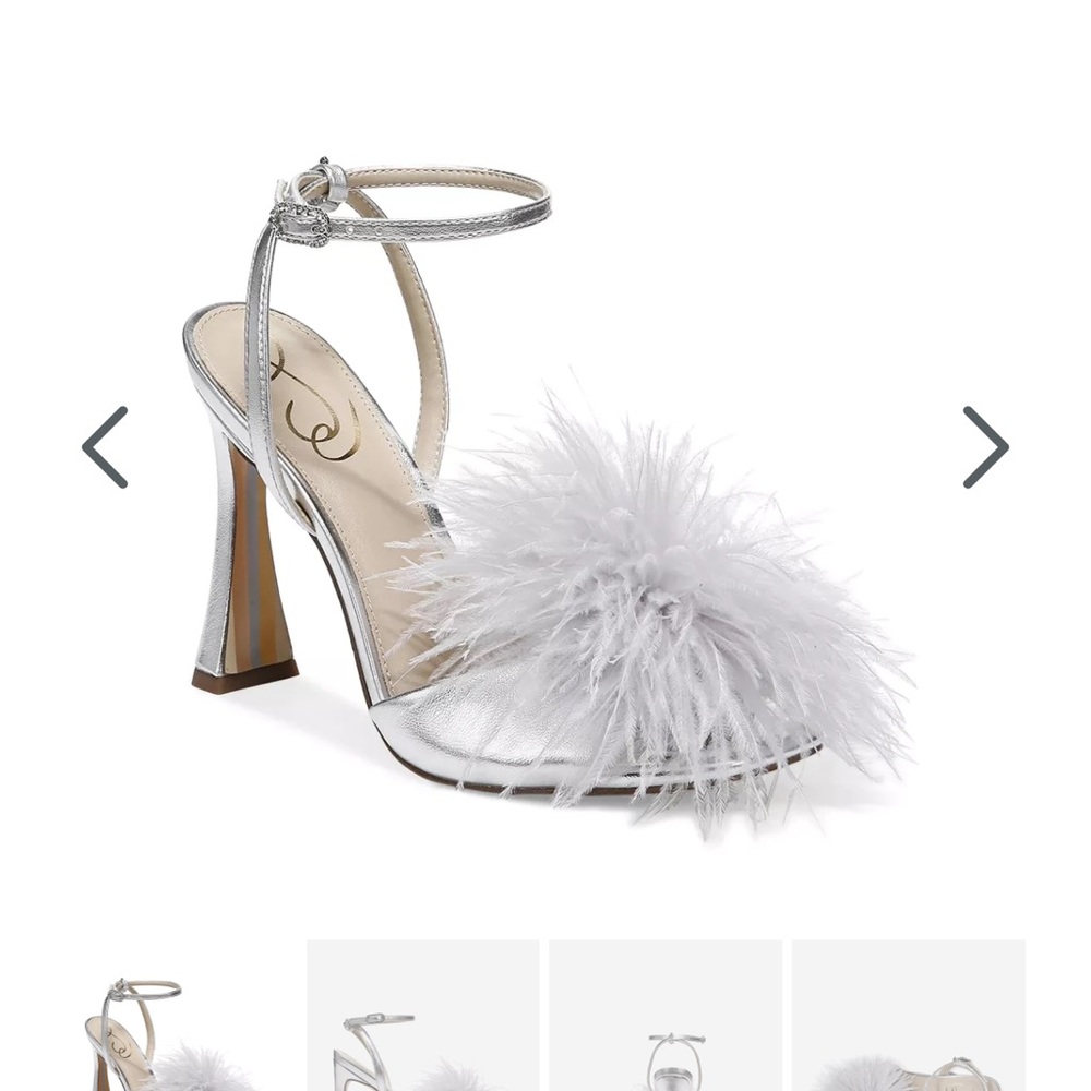 Sam Edelman Silver Feather Heels